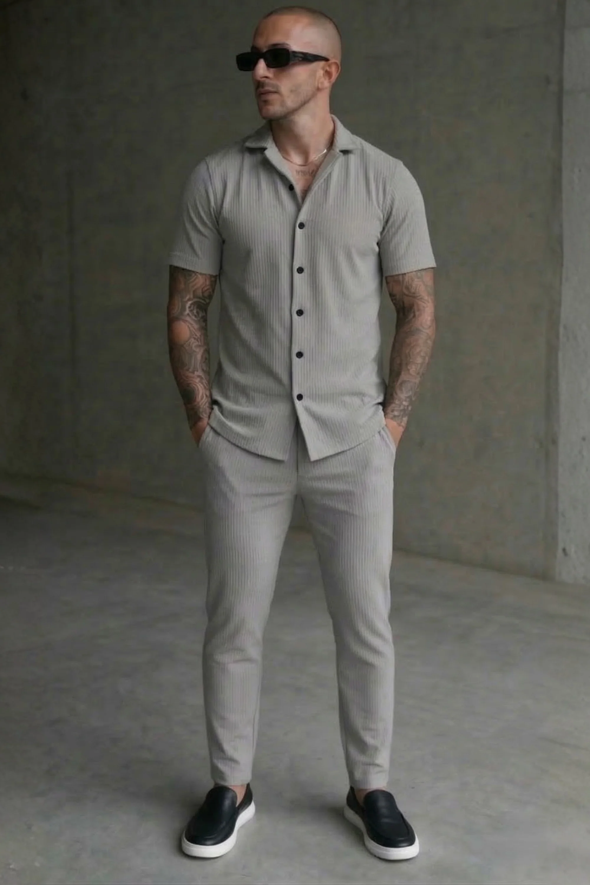 SPD Grey Stripe Set