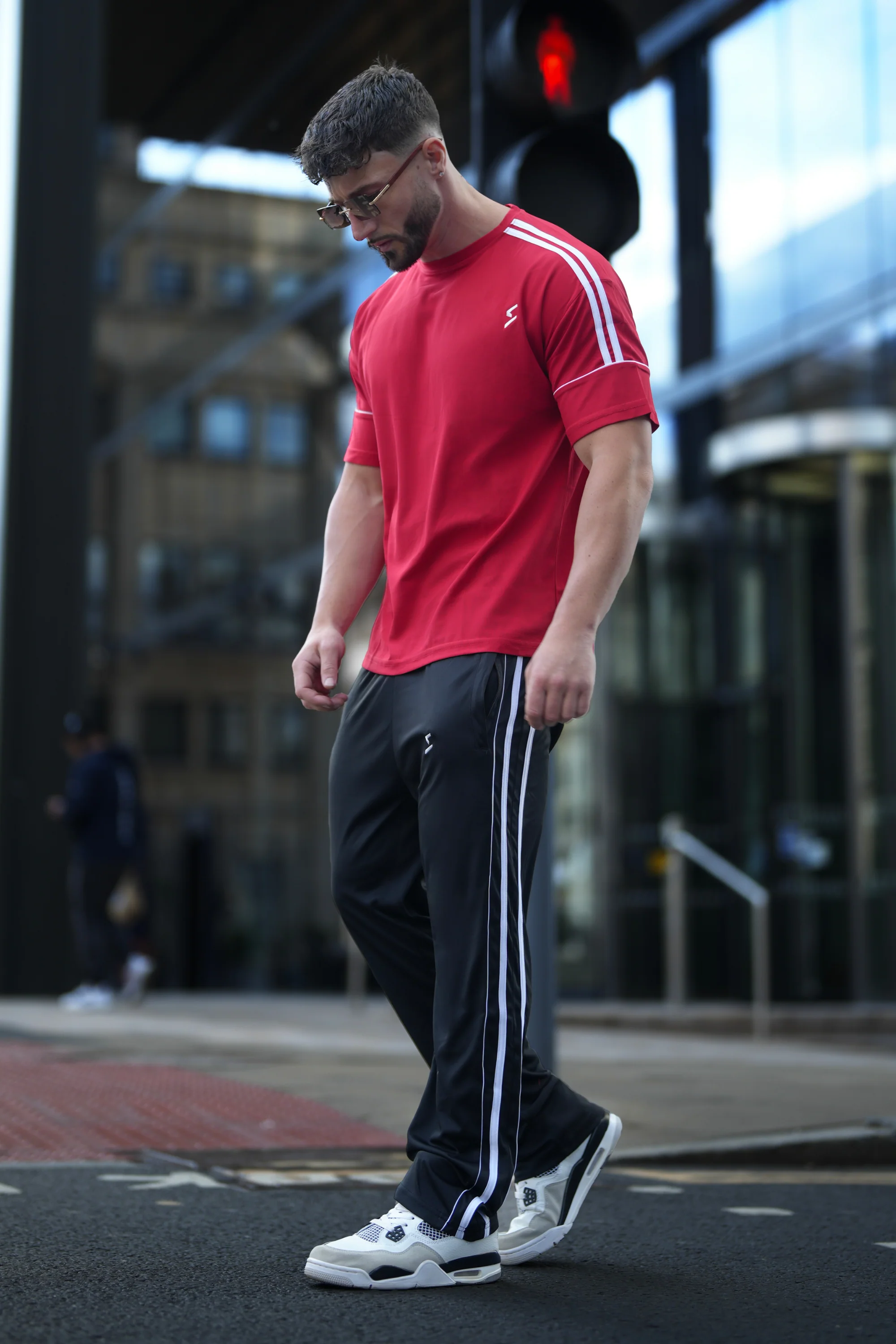 Spd Red Stripe Oversize Tracksuit - Image 2